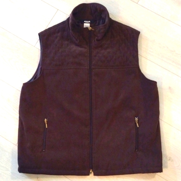 🆕Plus LUSH w QUILTED Top CHOCOLATE BROWN "Micro Fibre" Zipper VEST By ALIA!! - Picture 2 of 8